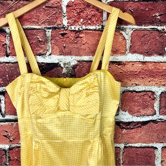 Nanette Lepore silk gingham bow front dress - Picture 1 of 7